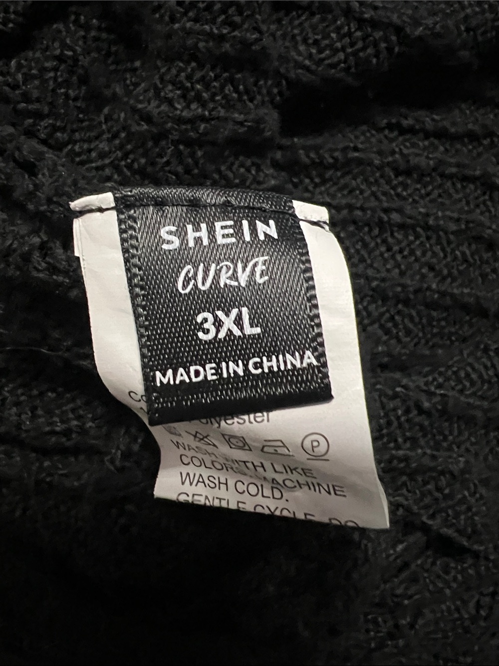 SHEIN Black Ribbed Cropped Knit Sweater - Picture 3 of 3